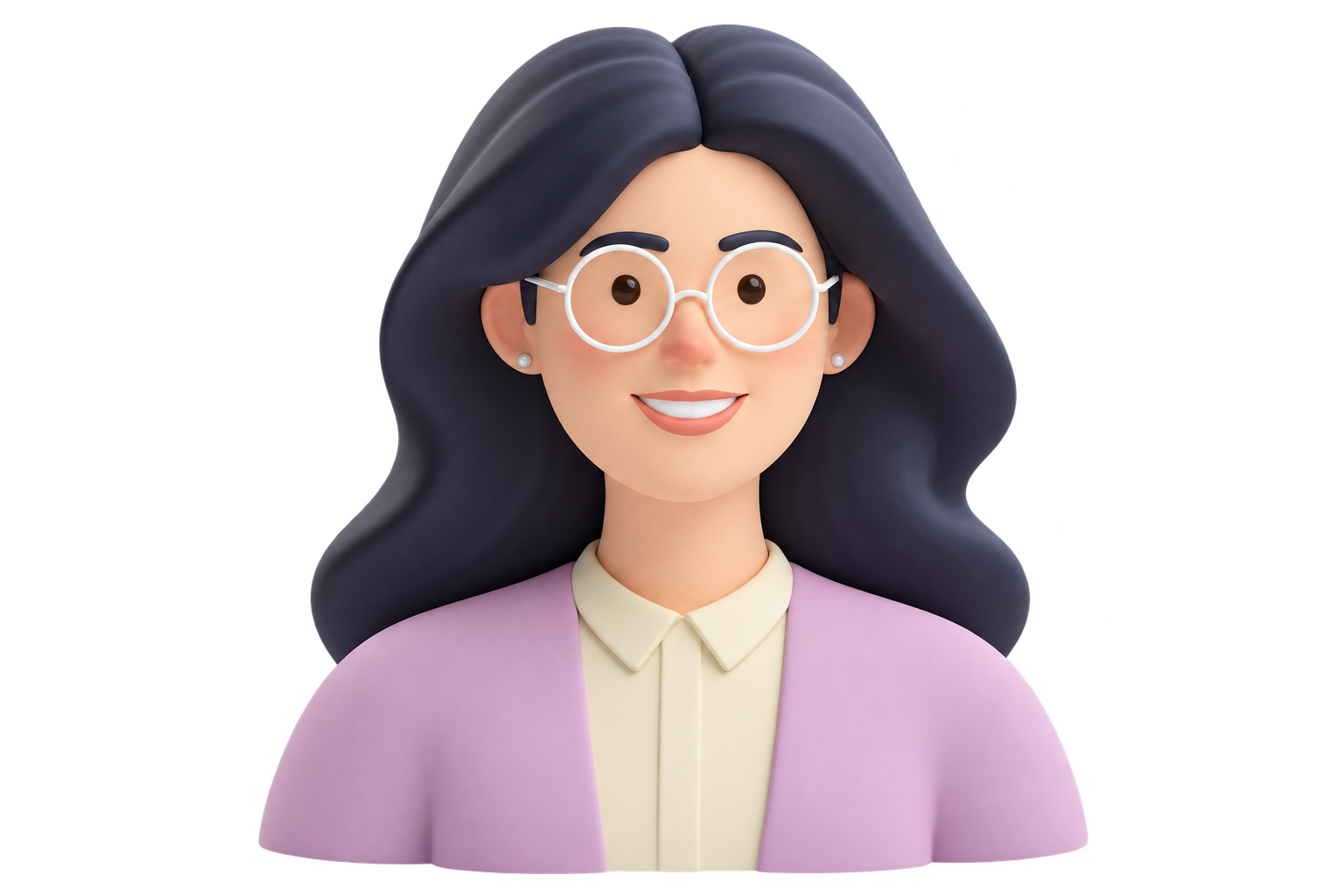 3D illustrated portrait of Erica